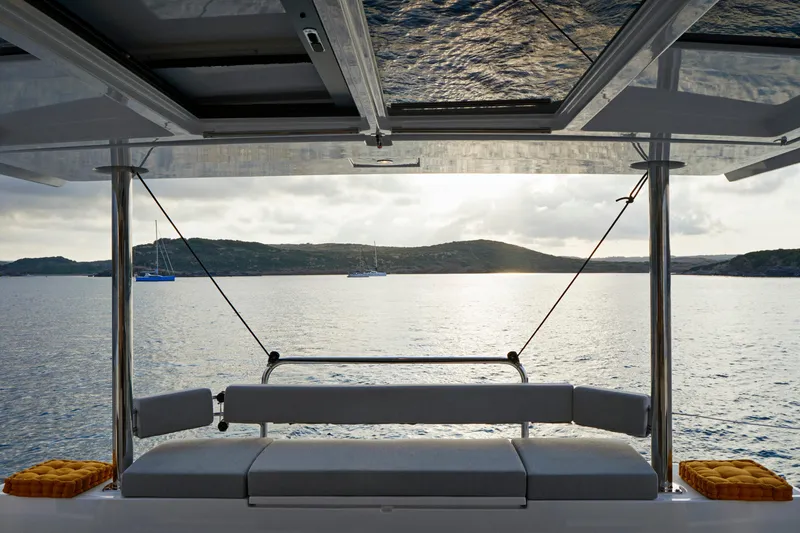 Slide: The Image of Luxurious Bali 4.4 yacht interior with ocean view, 2026 model. - 39