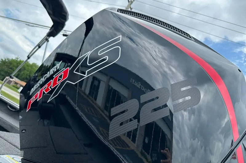 Slide: The Image of Mercury Pro XS 225 engine on 2026 Lund 2075 Impact XS Sport boat. - 36