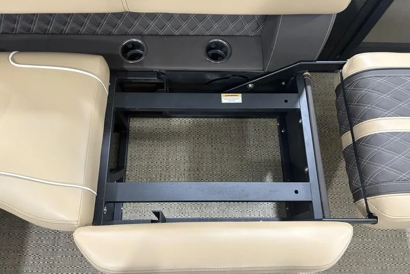 Slide: The Image of Control panel of 2025 Barletta L25U boat with throttle and safety features. - 25