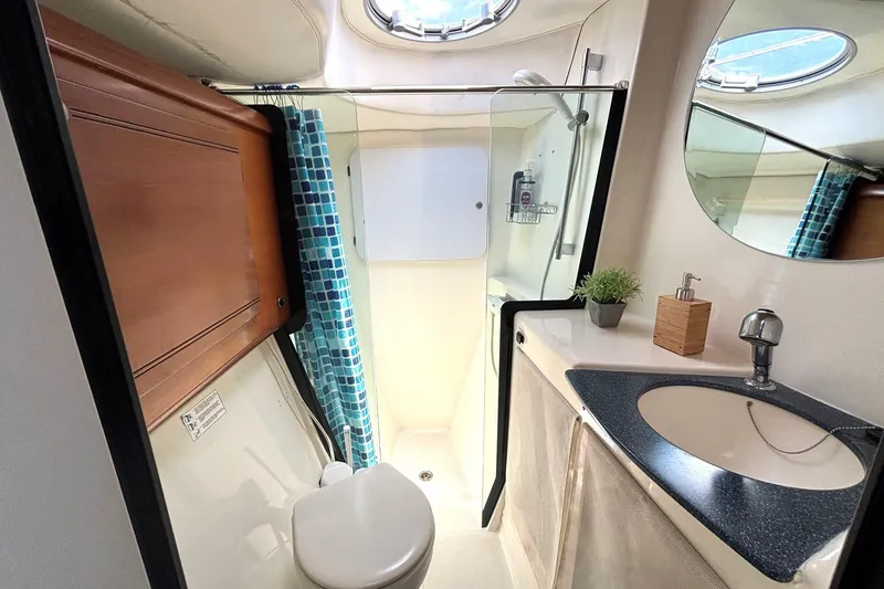 Slide: The Image of Bathroom interior of 2000 Fountaine Pajot Maryland 37 yacht with shower and sink. - 63