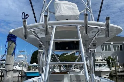 Slide: The Image of Storage compartment on 2025 Custom Carolina Forbes boat with cleaning supplies. - 20