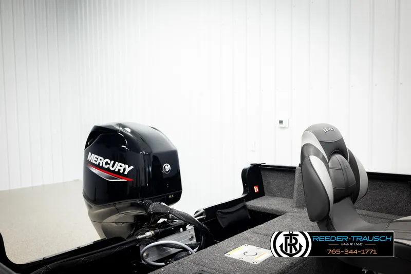 Slide: The Image of 2026 Lund 1650 Rebel XL SS boat with Mercury engine in showroom. - 37