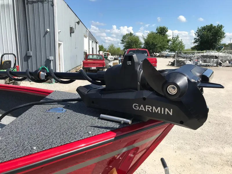 Slide: The Image of 2026 Lund 1800 Explorer SS boat with Garmin equipment in a sunny outdoor setting. - 16