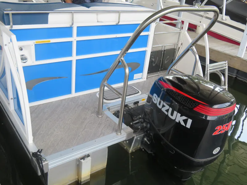 Slide: The Image of 2021 JC SportToon 24 TT CS pontoon boat with Suzuki 250 outboard motor. - 3