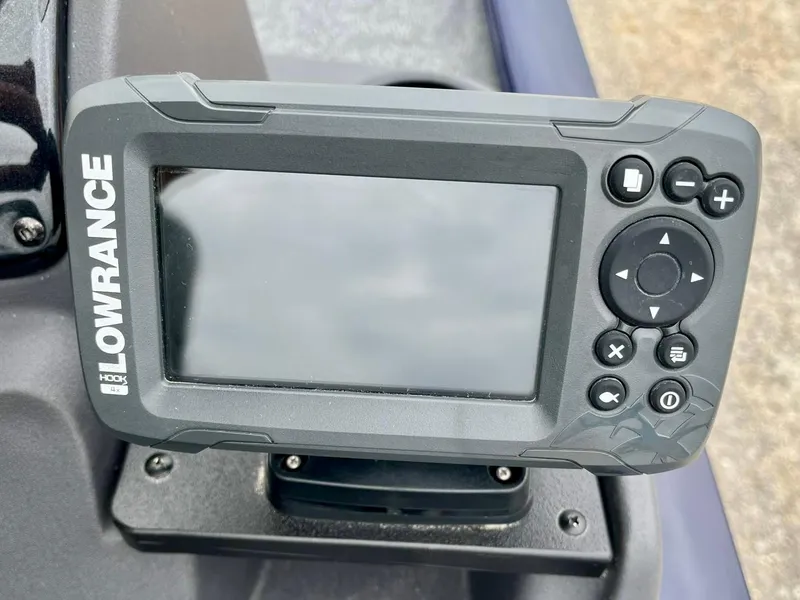 Slide: The Image of Lowrance fish finder on 2021 Tracker Pro 170 boat dashboard. - 6