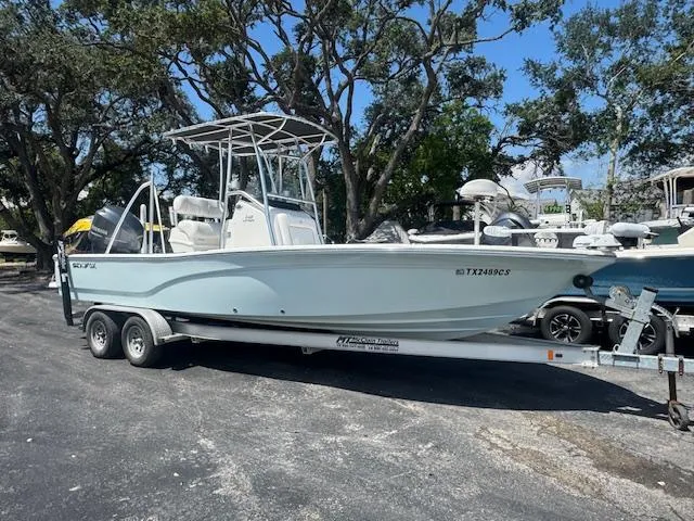 The Image of 2014 Sea Fox 240 Viper boat on trailer, parked outdoors. - 0