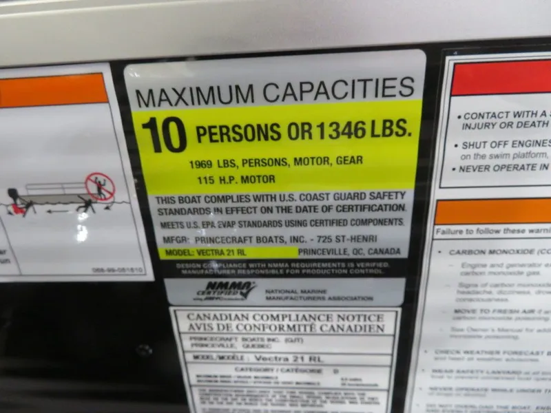 Slide: The Image of Princecraft Vectra 21 RL Dinette Swingback Pontoon & Mercury 4-Stroke EFI 2025 - 19