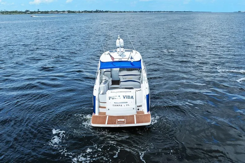 Slide: The Image of 2008 Formula 40 Performance Cruiser on open water, rear view, Tampa, Florida. - 24