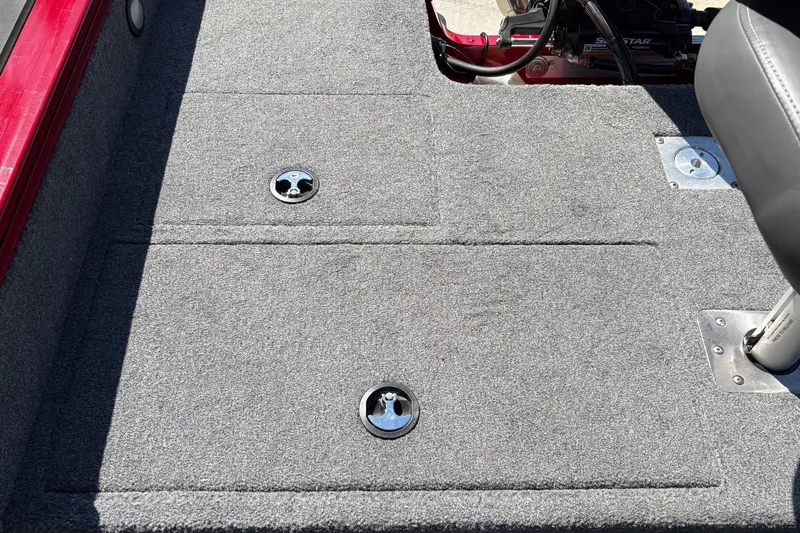 Slide: The Image of Carpeted deck of 2026 Tracker Targa V-18 WT boat with seat mounts. - 39