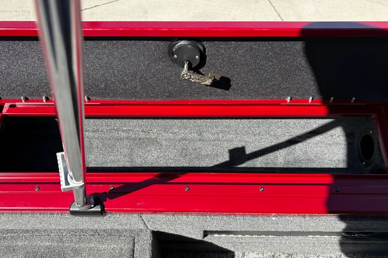 Slide: The Image of Interior view of 2026 Tracker Targa V-18 WT boat storage compartment. - 30