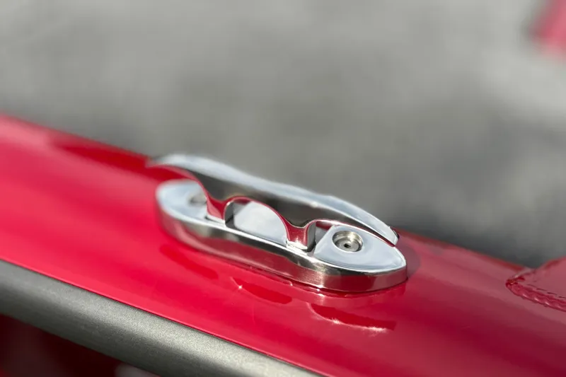 Slide: The Image of Close-up of a cleat on a 2026 Tracker Pro Team 175 Crappie Edition boat. - 21