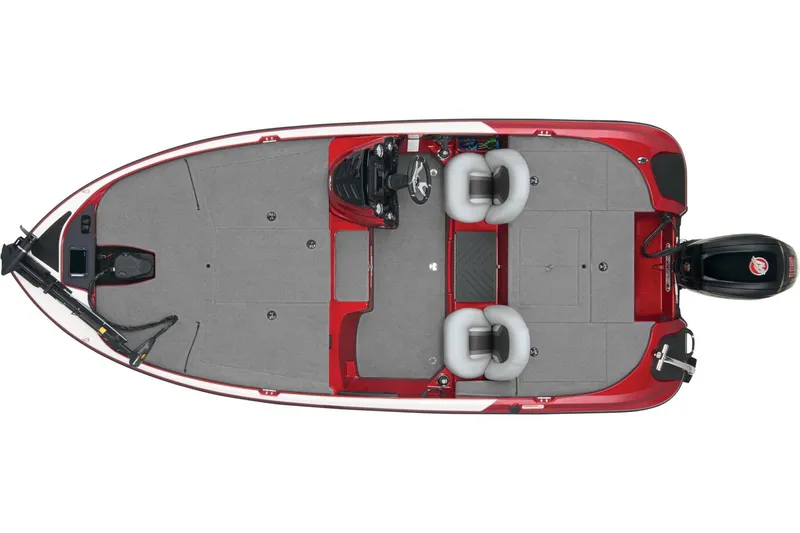 Slide: The Image of 2026 Nitro Z17 boat with powerful outboard motor, parked outdoors. - 5