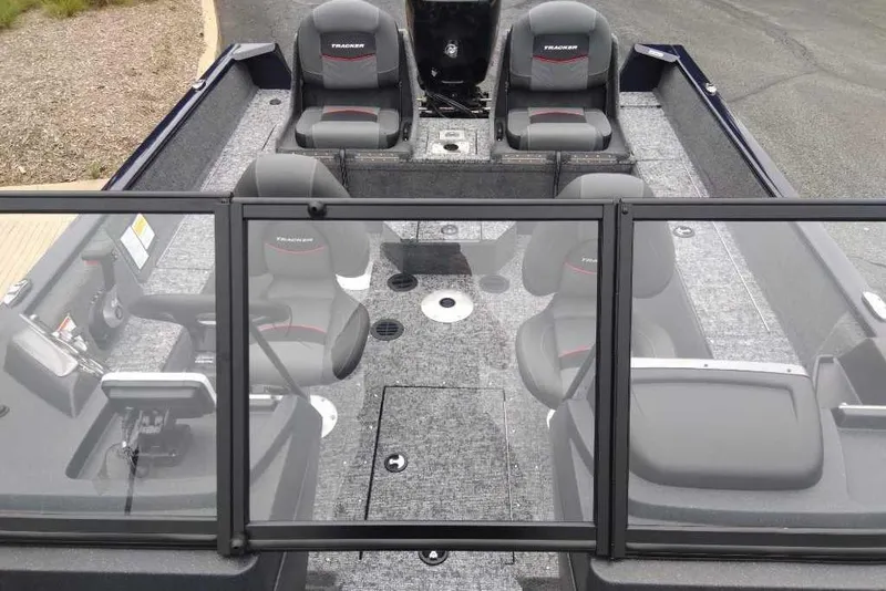Slide: The Image of 2026 Tracker Pro Guide V-175 WT boat interior with seating and windshield. - 4