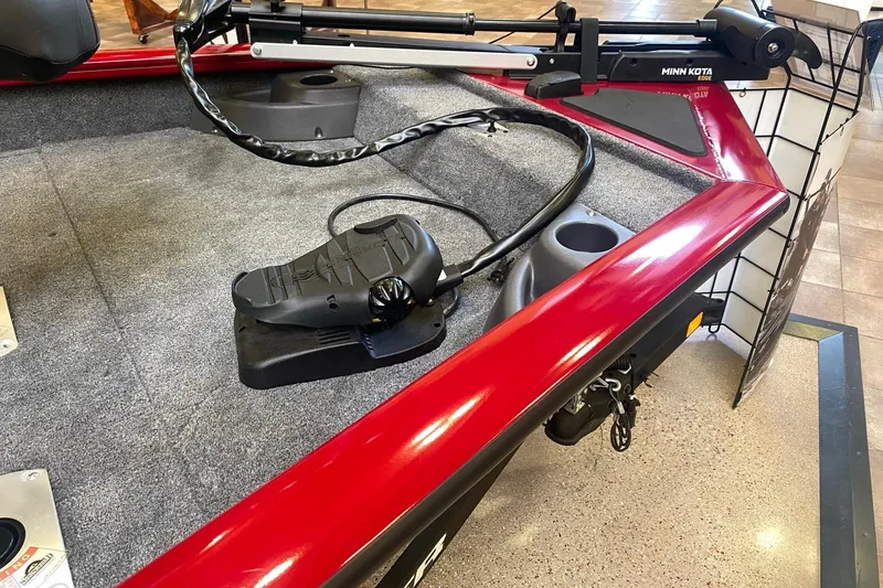 Slide: The Image of 2026 Tracker Pro Team 175 Crappie Edition boat with Minn Kota trolling motor. - 6