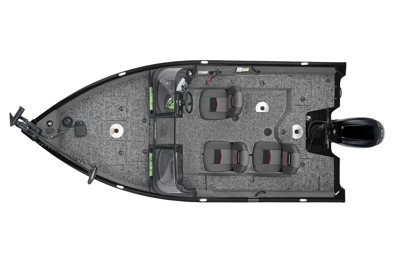 Slide: The Image of 2026 Tracker Pro Guide V-16 WT boat with Mercury engine on trailer. - 2