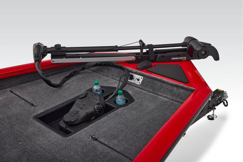 Slide: The Image of 2026 Tracker Pro Team 190 boat deck with Minn Kota trolling motor. - 8