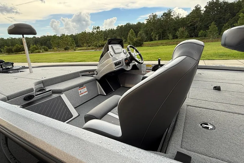 Slide: The Image of 2026 Nitro Z18 Pro boat interior with sleek seating and modern dashboard. - 2