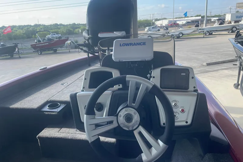 Slide: The Image of 2026 Tracker Pro Team 175 boat dashboard with Lowrance navigation system. - 6