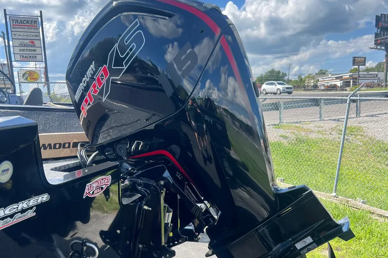 Slide: The Image of 2026 Tracker Pro Guide V-175 WT with Mercury Pro XS engine, outdoor display. - 4