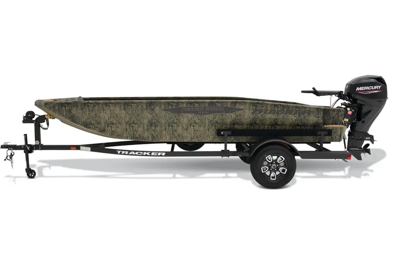 Slide: The Image of 2026 Tracker Grizzly 1650 T Prairie Wings Edition with Mercury outboard motor. - 3
