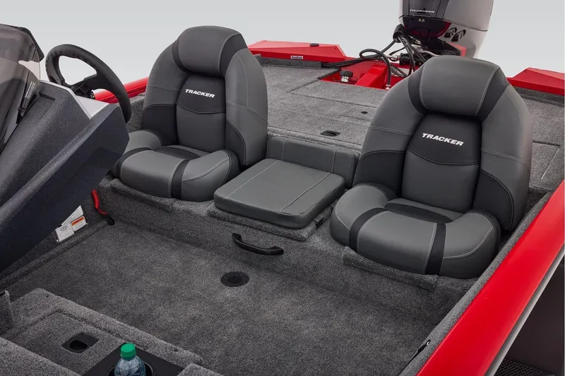 Slide: The Image of 2026 Tracker Pro Team 190 boat interior with comfortable seating and modern design. - 32