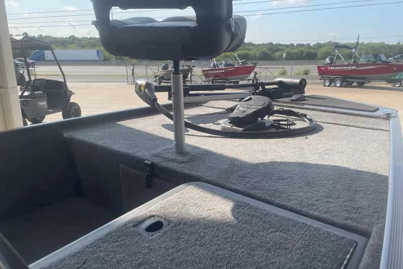 Slide: The Image of 2026 Tracker Bass Tracker Classic XL boat interior with fishing seat and equipment. - 9