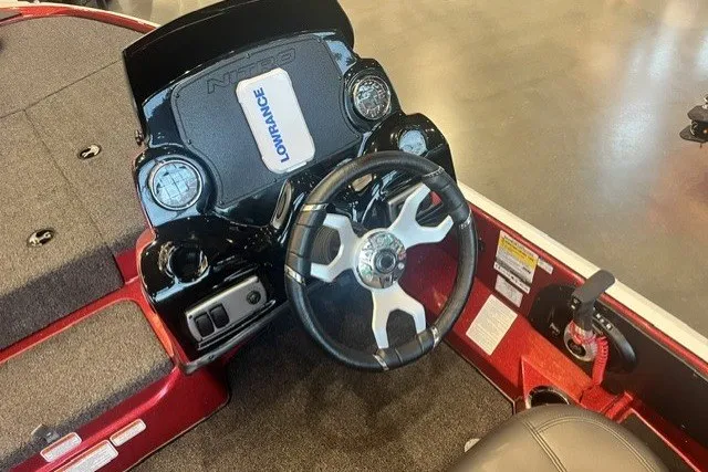 Slide: The Image of Steering console of a 2026 Nitro Z17 boat with Lowrance electronics. - 12