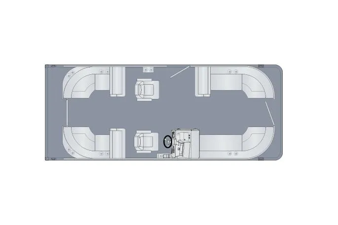 Slide: The Image of Manufacturer Provided Image: Top view of 2023 Harris Sunliner 230 pontoon boat layout. - 10