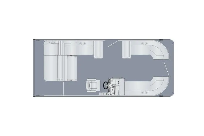 Slide: The Image of Manufacturer Provided Image: Top view layout of 2023 Harris Sunliner 230 pontoon boat. - 8