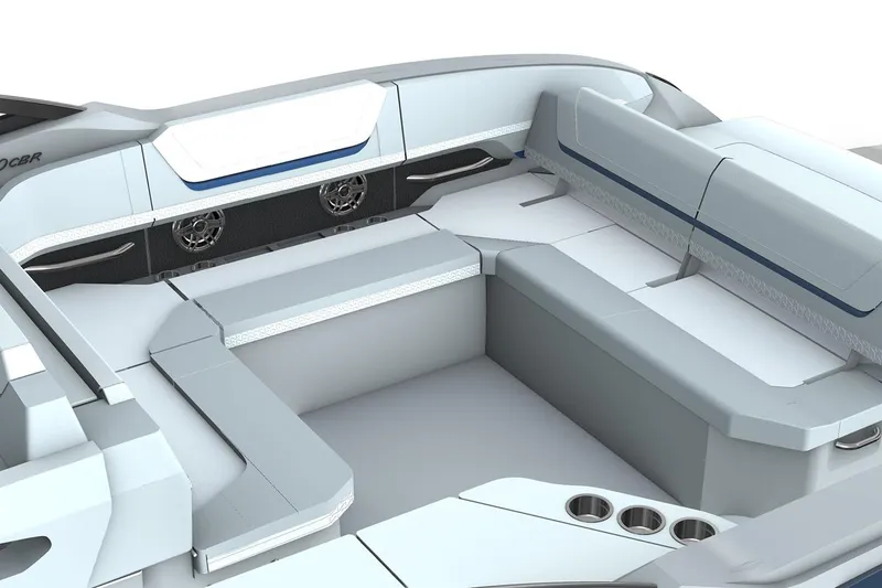 Slide: The Image of Manufacturer Provided Image: 2026 Formula 360 Crossover Bowrider I/O interior with sleek seating and modern design. - 10