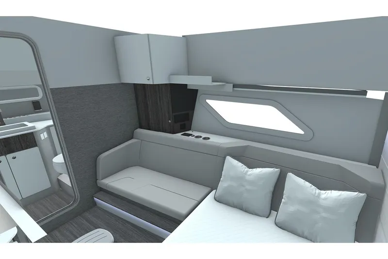 Slide: The Image of Manufacturer Provided Image: Interior of 2026 Formula 360 Crossover Bowrider I/O, featuring modern seating and sleek design. - 15