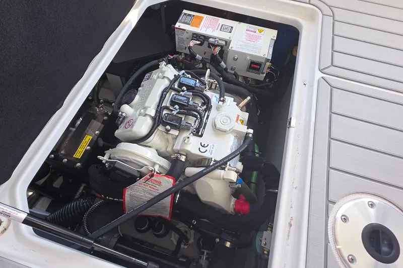 Slide: The Image of Engine compartment of 2026 Formula 360 Crossover Bowrider I/O boat. - 46