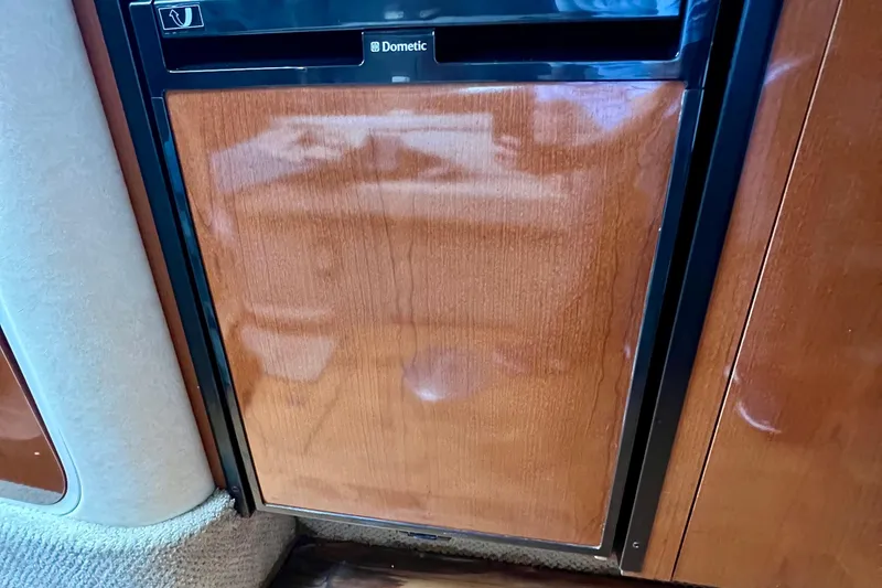 Slide: The Image of Dometic fridge in 2010 Sea Ray 350 Sundancer yacht interior. - 62