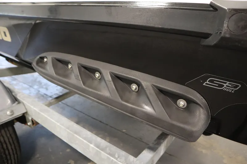 Slide: The Image of 2013 Sea-Doo GTX 215 S3 hull detail on trailer. - 25