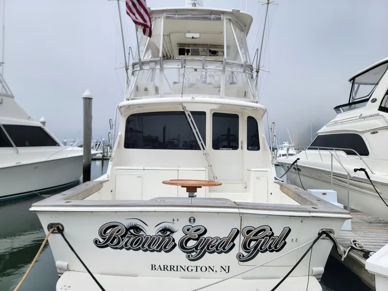 Slide: The Image of 2001 Ocean Yachts 56 Super Sport boat named Brown Eyed Girl docked in Barrington, NJ. - 4