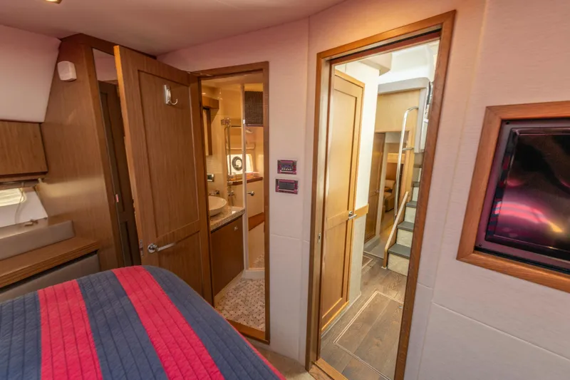 Slide: The Image of Luxurious interior of 2017 Sea Ray Fly 510 yacht with modern amenities. - 63