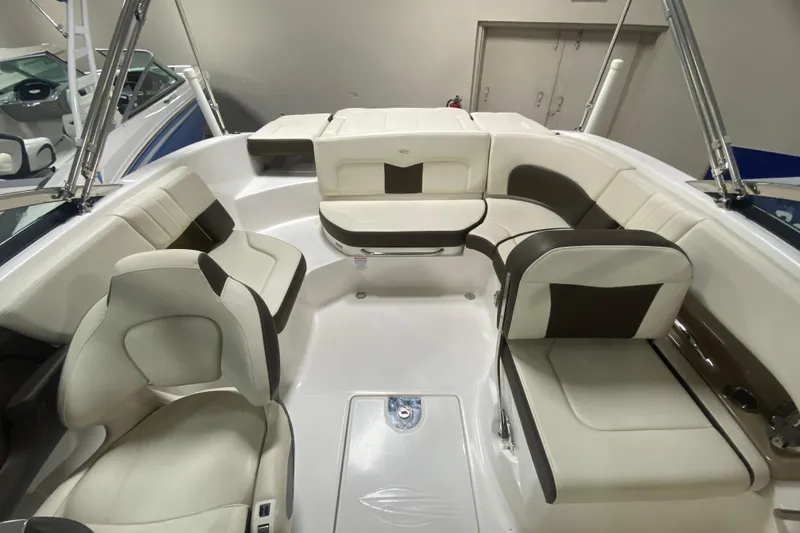 Slide: The Image of Interior of 2020 Chaparral 237 SSX boat with luxurious seating arrangement. - 7