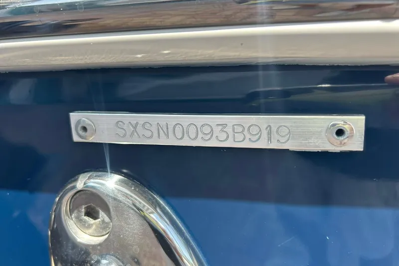 Slide: The Image of 2019 Sea Hunt Gamefish 27 boat identification plate with serial number SXSN0093B919. - 8