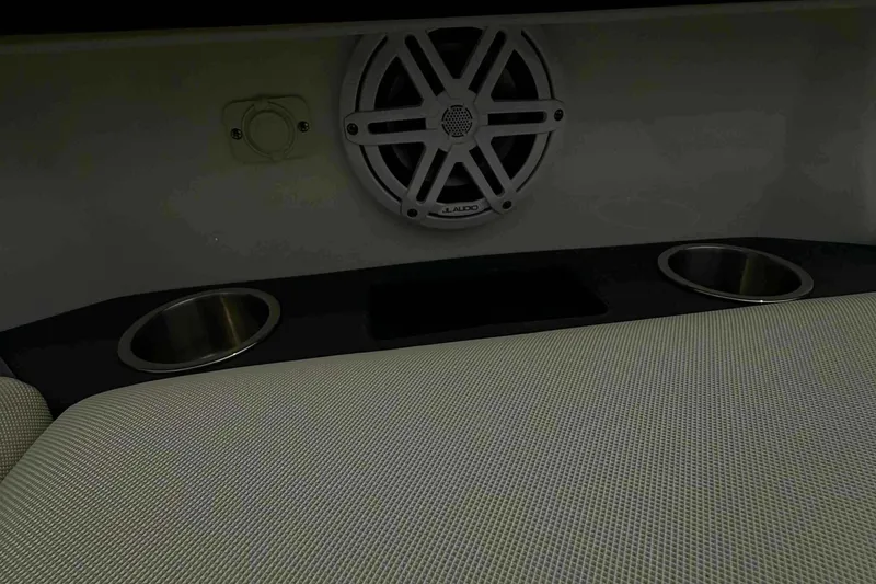 Slide: The Image of Interior of 2020 Formula 290 Bowrider with speaker and cup holders. - 22