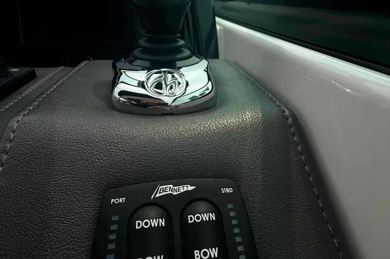 Slide: The Image of Control panel of 2020 Formula 290 Bowrider boat with Bennett trim tab switches. - 31