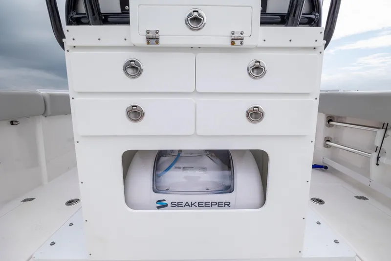 Slide: The Image of 2023 Sea Fox 268 Commander boat with Seakeeper stabilizer and storage drawers. - 27