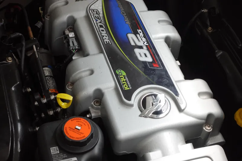 Slide: The Image of Engine of 2016 Formula 34 Cruiser, featuring MerCruiser 8.2 MAG Seacore. - 29