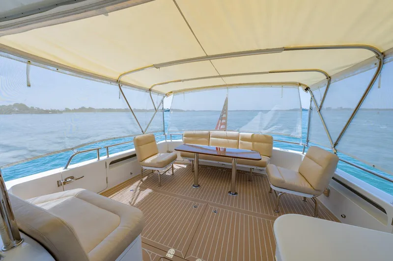 Slide: The Image of Aft Seating with Sunbrella Curtains - 44