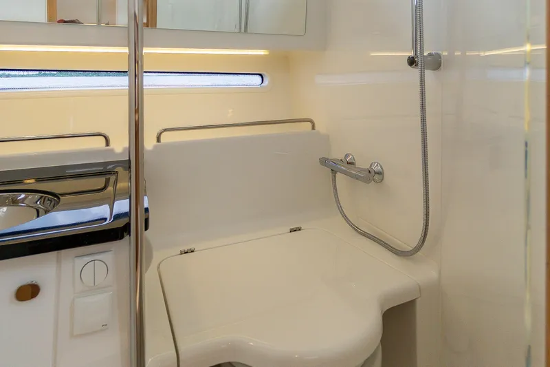 Slide: The Image of Modern bathroom in 2025 Nimbus W11 #46 yacht with sleek fixtures and compact design. - 19