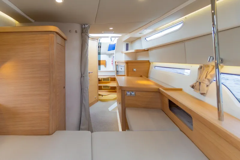 Slide: The Image of Luxurious interior of 2025 Nimbus W11 #46 yacht with modern wooden finishes. - 75