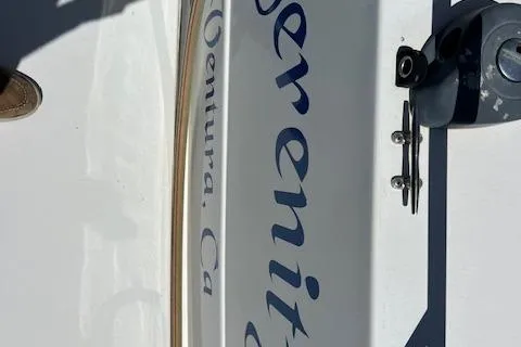 Slide: The Image of 1997 Silverton 351 Sedan Cruiser with "Serenity" name, Ventura, CA. - 8