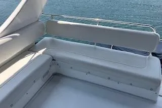 Slide: The Image of 2001 Bayliner 3988 Motoryacht seating area with ocean view. - 47