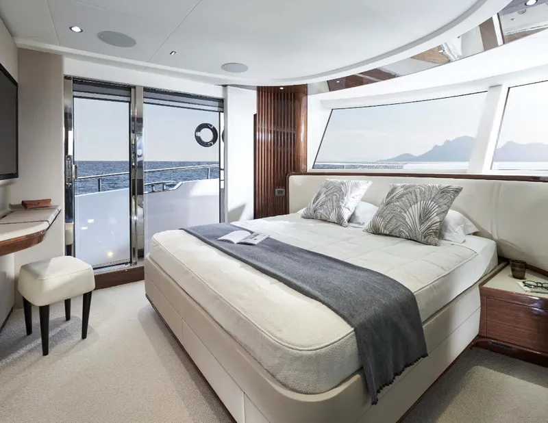 Slide: The Image of Luxurious bathroom in 2026 Princess X80 yacht with modern fixtures. - 16