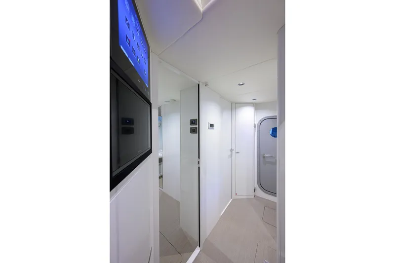 Slide: The Image of Interior of Princess X80 yacht, modern design, 2026 model. - 49