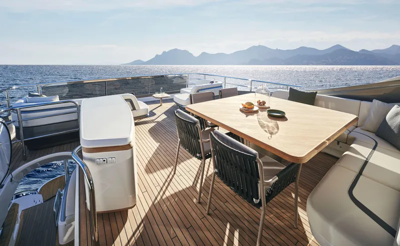 Slide: The Image of Luxurious interior of the 2026 Princess X80 yacht. - 5